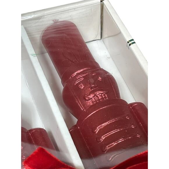 Christmas Nutcracker Tapered Candles Red Decorative Unscented 10” DW Home New - Picture 2 of 9